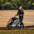 HAMAX Vozík vr. ramená + kočíkový set za bicykel Cocoon Grey/black