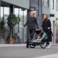 HAMAX Vozík vr. ramená + kočíkový set za bicykel Cocoon Grey/black