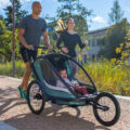 HAMAX Vozík vr. ramená + kočíkový set za bicykel Cocoon Grey/black