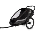 HAMAX Vozík vr. ramená + kočíkový set za bicykel Cocoon Grey/black