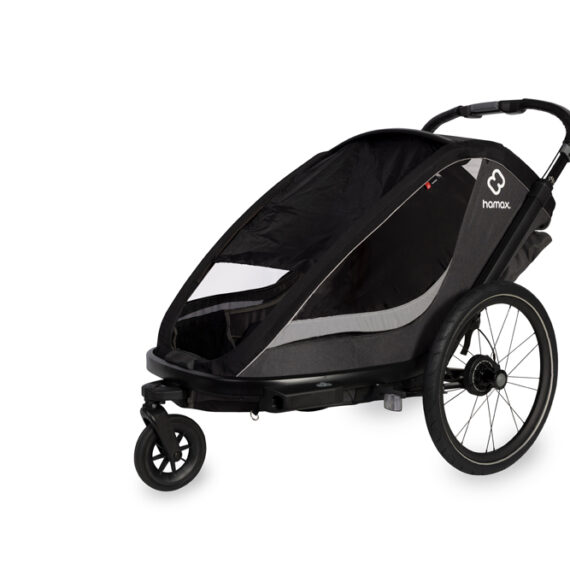 HAMAX Vozík vr. ramená + kočíkový set za bicykel Cocoon Grey/black