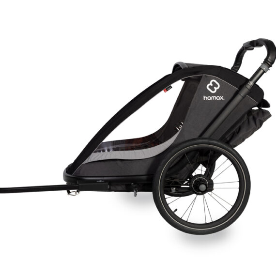 HAMAX Vozík vr. ramená + kočíkový set za bicykel Cocoon Grey/black