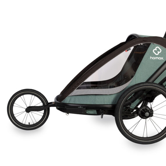 HAMAX Vozík za bicykel vr. ramená + kočíkovú set Cocoon One Green/black