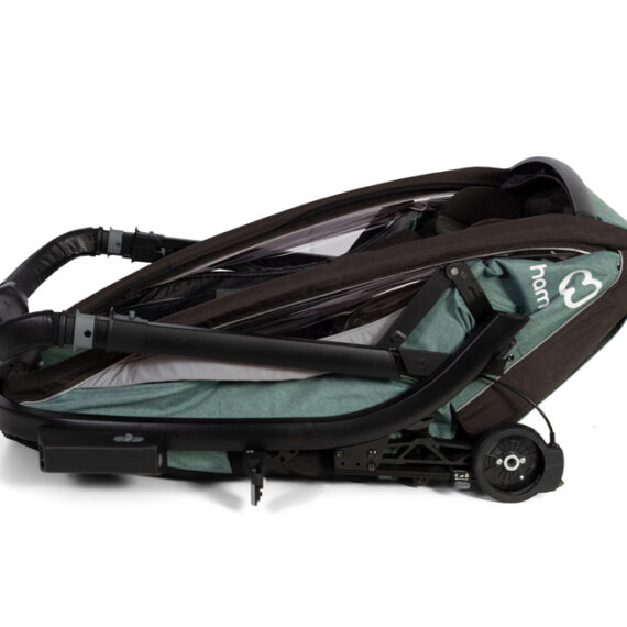 HAMAX Vozík za bicykel vr. ramená + kočíkovú set Cocoon One Green/black
