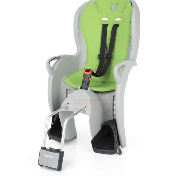 HAMAX Cyklosedačka Kiss Medium Grey/Green
