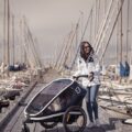 HAMAX Outback 2v1 – dvojmiestny vozík za bicykel vr. ramená + kočíkovú set – Navy Blue, polohovacie