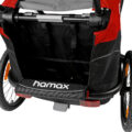 HAMAX Outback One – jednomiestny vozík za bicykel vr. ramená + kočíkovú set – Red/Black, polohov
