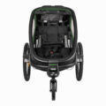 HAMAX Outback One – jednomiestny vozík za bicykel vr. ramená + kočíkovú set – Green/Black, polohov