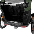 HAMAX Outback One – jednomiestny vozík za bicykel vr. ramená + kočíkovú set – Green/Black, polohov