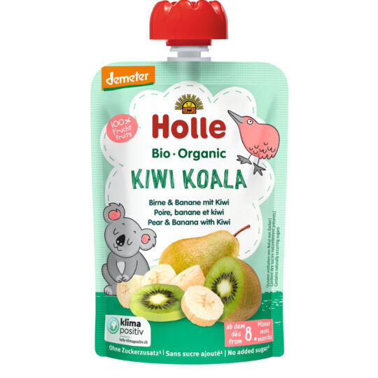 HOLLE Kiwi Koala Bio pyré hruška banán kiwi 100 g (8+)