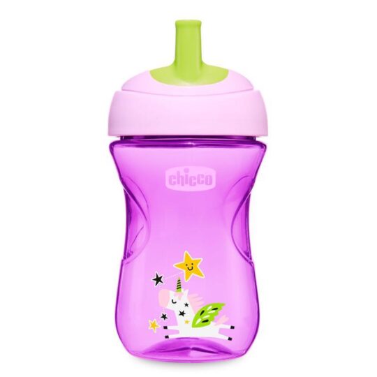 CHICCO Hrnček Advanced so slamkovým náustkom 266 ml fialový 12m+