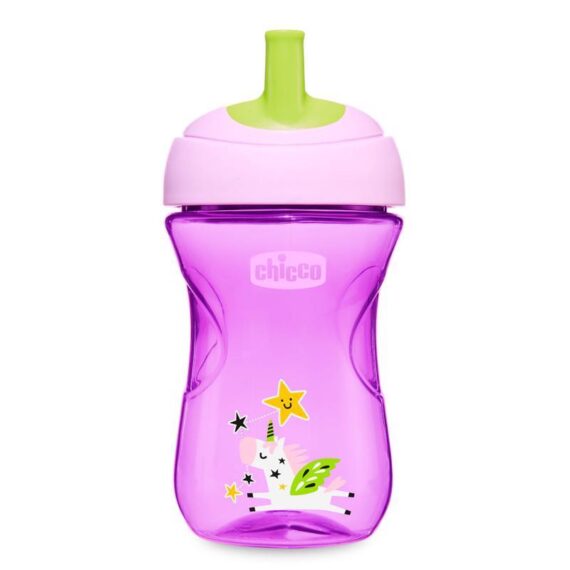 CHICCO Hrnček Advanced so slamkovým náustkom 266 ml fialový 12m+