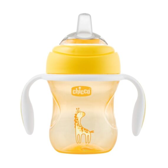 CHICCO Hrnček učiaci Transition s držadlami 200 ml žltý 4 m+