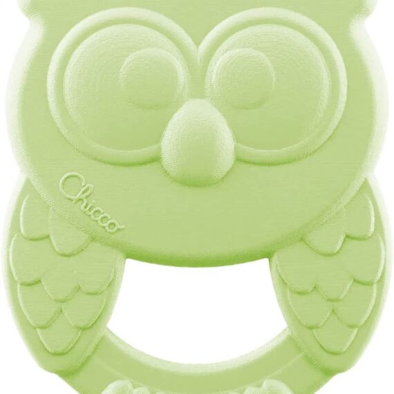 CHICCO Hryzačka Eco+ Sova Owly zelená 3m+