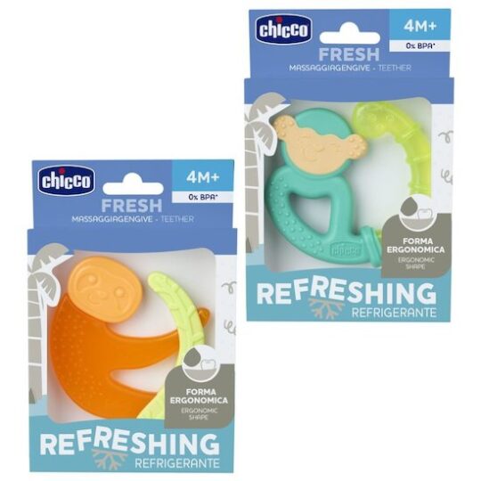 CHICCO Hryzačka chladiaca Fresh Leňochod oranžový 4m+
