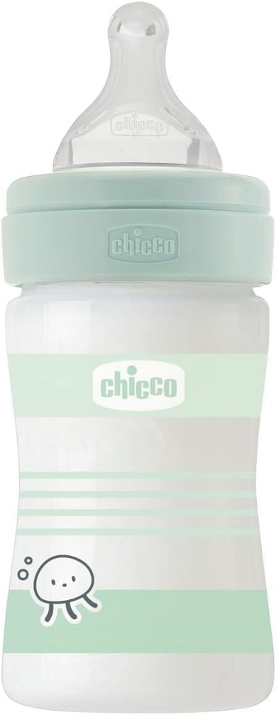 CHICCO Fľaša dojčenská sklo Well-being silikón 150ml uni