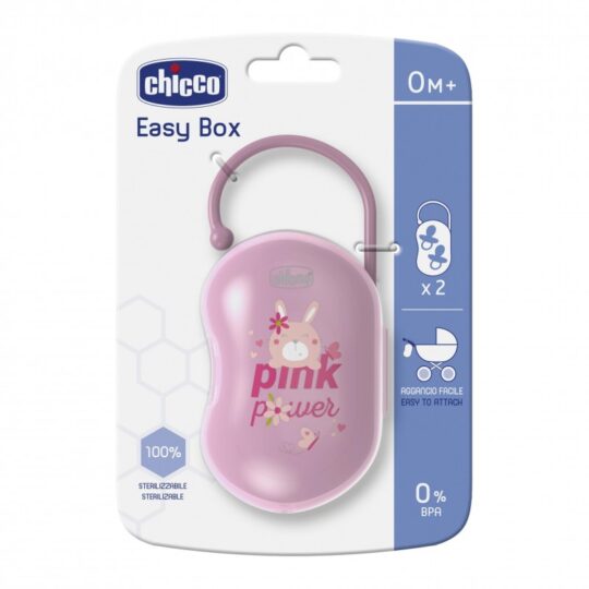 CHICCO Puzdro na cumlík Easy Box dvojité – dievča