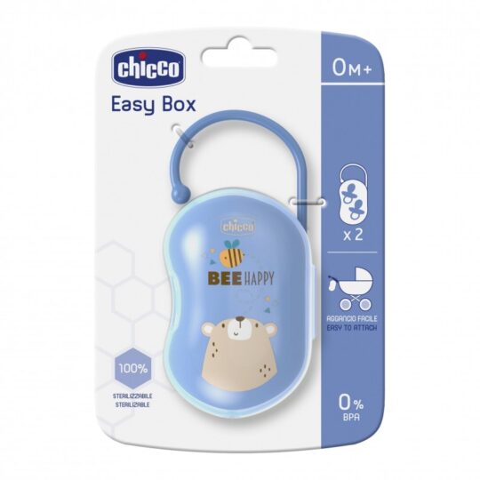 CHICCO Puzdro na cumlík Easy Box dvojité – chlapec