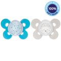 CHICCO Cumlík Physio Comfort silikón nočný 16-36m chlapec – hviezdy/ježko 2 ks