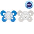 CHICCO Cumlík Physio Comfort silikón nočný 16-36m chlapec – mačka/ježko 2 ks