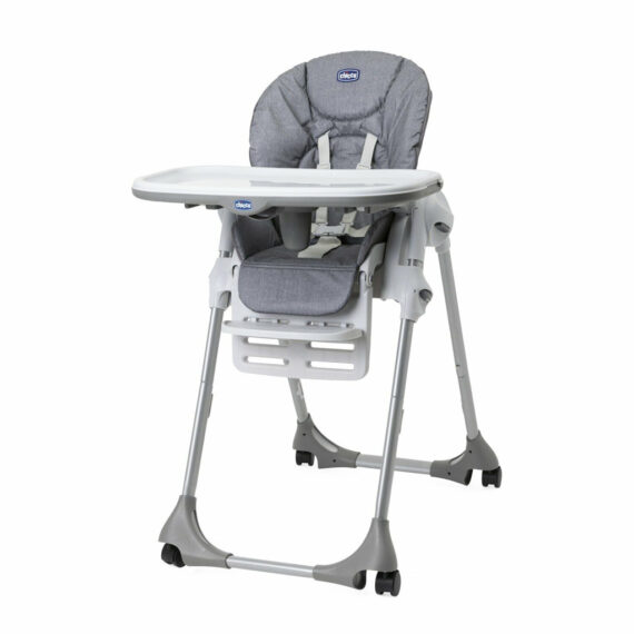 CHICCO Stolička jedálenská Polly Easy – Grey Melange