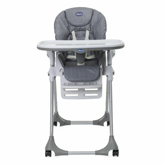 CHICCO Stolička jedálenská Polly Easy – Grey Melange