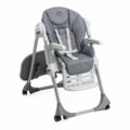 CHICCO Stolička jedálenská Polly Easy – Grey Melange