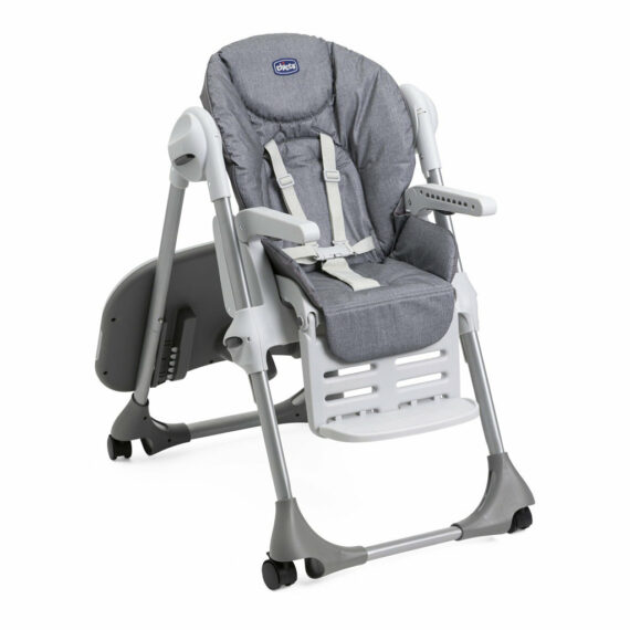 CHICCO Stolička jedálenská Polly Easy – Grey Melange