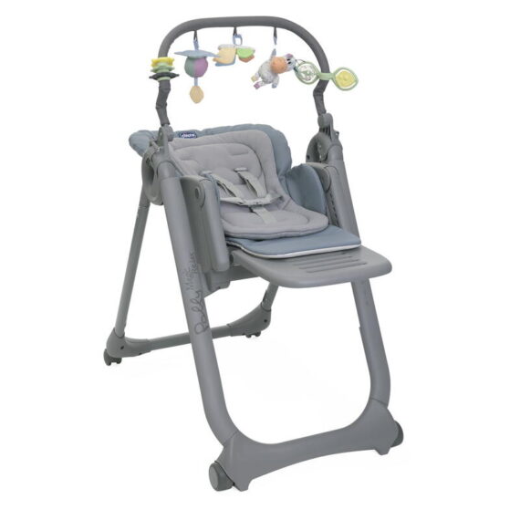 CHICCO Stolička jedálenská Polly Magic Relax – Cerulean