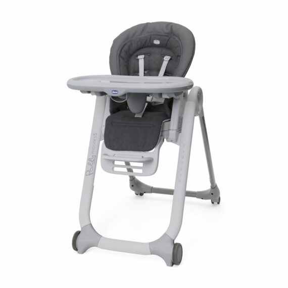 CHICCO Stolička jedálenská Polly Progres5 – Grey Melange
