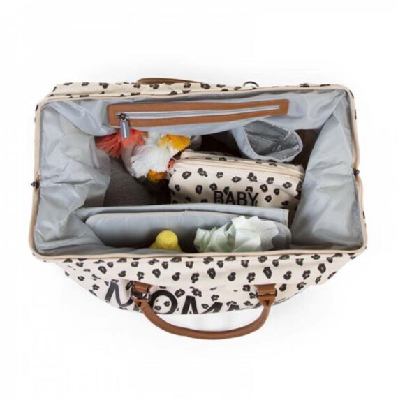 CHILDHOME Prebaľovacia taška Mommy Bag Canvas Leopard