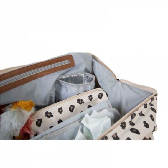 CHILDHOME Prebaľovacia taška Mommy Bag Canvas Leopard
