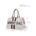 CHILDHOME Prebaľovacia taška Mommy Bag Big Off White / Black Gold