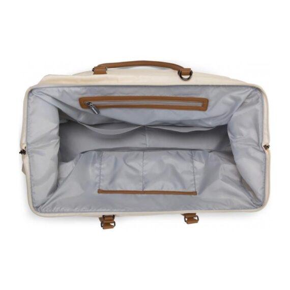 CHILDHOME Prebaľovacia taška Mommy Bag Big Off White / Black Gold