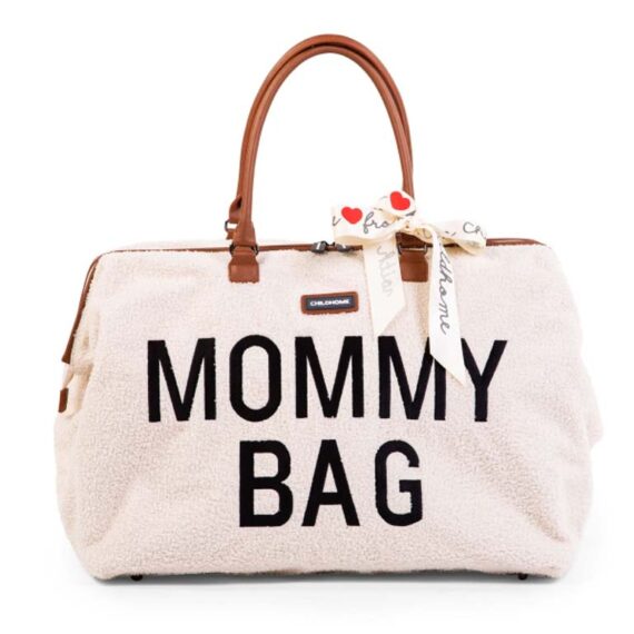 CHILDHOME Prebaľovacia taška Mommy Bag Teddy Off White