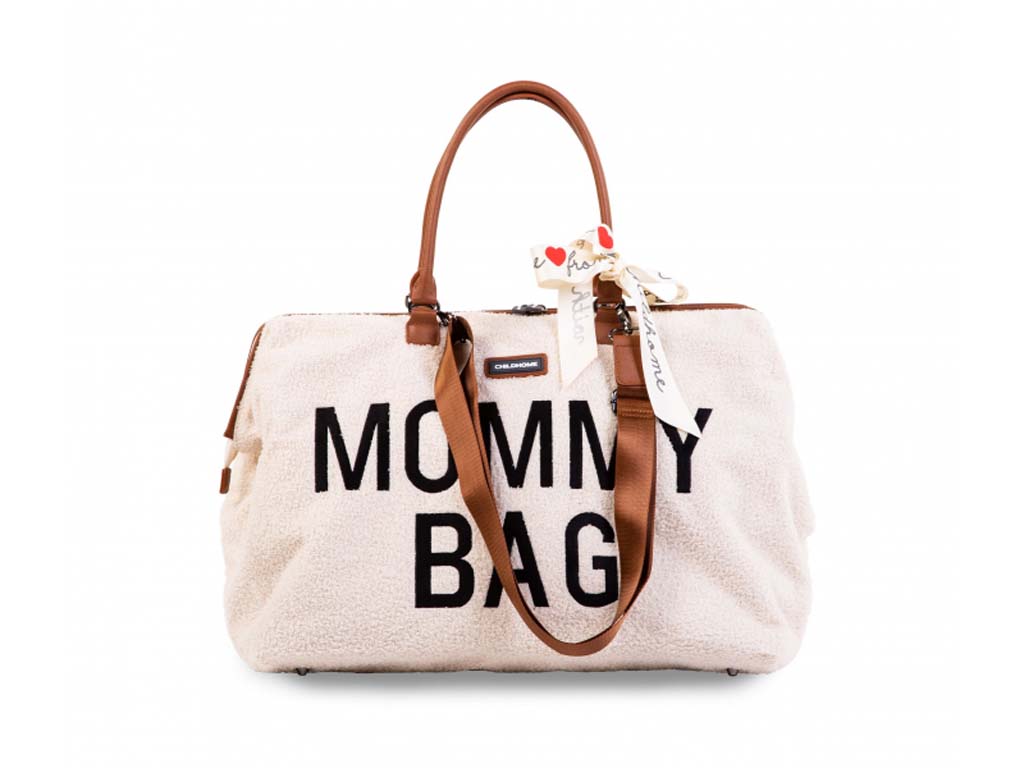 CHILDHOME Prebaľovacia taška Mommy Bag Teddy Off White