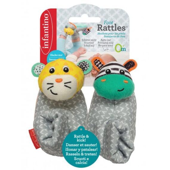 INFANTINO Hrkálky na nožičky Zebra & Tiger