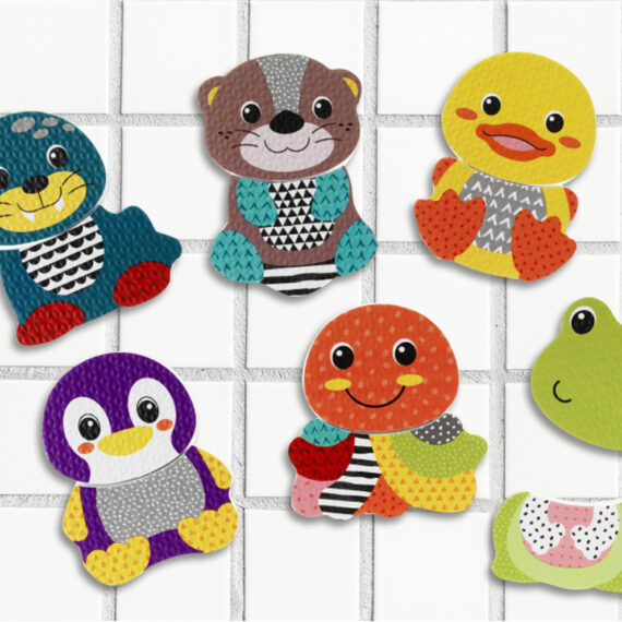 INFANTINO Penové samolepky zvieratiek do kúpeľa Mix & Match
