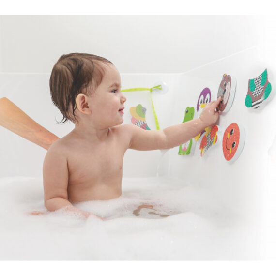 INFANTINO Penové samolepky zvieratiek do kúpeľa Mix & Match