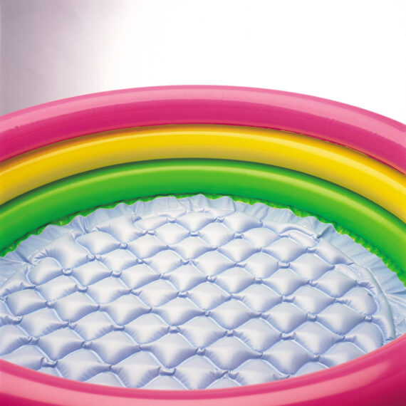 INTEX Bazén nafukovacie dno dúhový 86×25 cm 3 komory