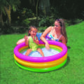 INTEX Bazén nafukovacie dno dúhový 86×25 cm 3 komory