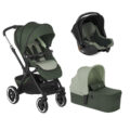 JANÉ Kočík kombinovaný Crosslight + korba Micro BB + autosedačka Koos i-size Forest Green