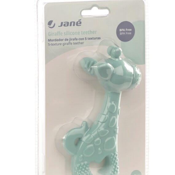 JANÉ Silikónová hryzačka žirafa Mint
