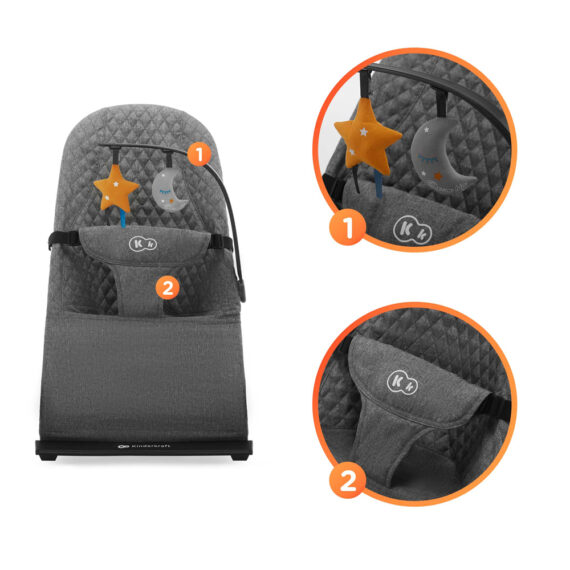 KINDERKRAFT Lehátko pohupujúce Mimi Pink, do 9kg