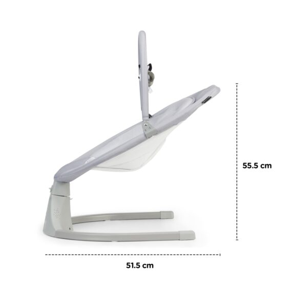 KINDERKRAFT Lehátko pohupujúce s melódiou 2v1 Luli grey, do 9 kg