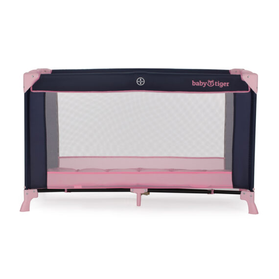 KINDERKRAFT Postieľka cestovná Baby Tiger VIKI Pink a Navy
