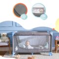 KINDERKRAFT Postieľka cestovná Joy Blue