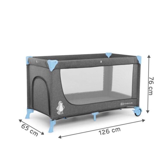 KINDERKRAFT Postieľka cestovná Joy Blue