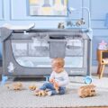 KINDERKRAFT Postieľka cestovná Joy s doplnkami Blue