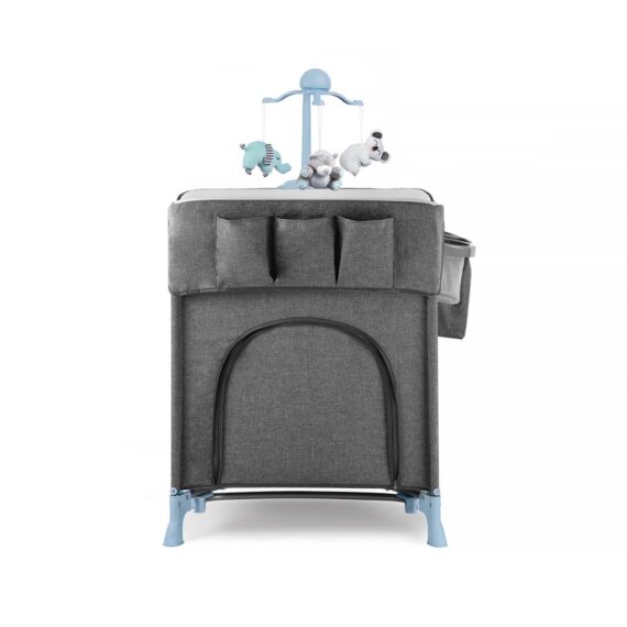 KINDERKRAFT Postieľka cestovná Joy s doplnkami Blue